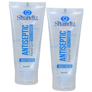ژل ضدعفونی کننده شاندیز مدل antiseptic حجم 60 میلی لیتر مجموعه 2 عددی